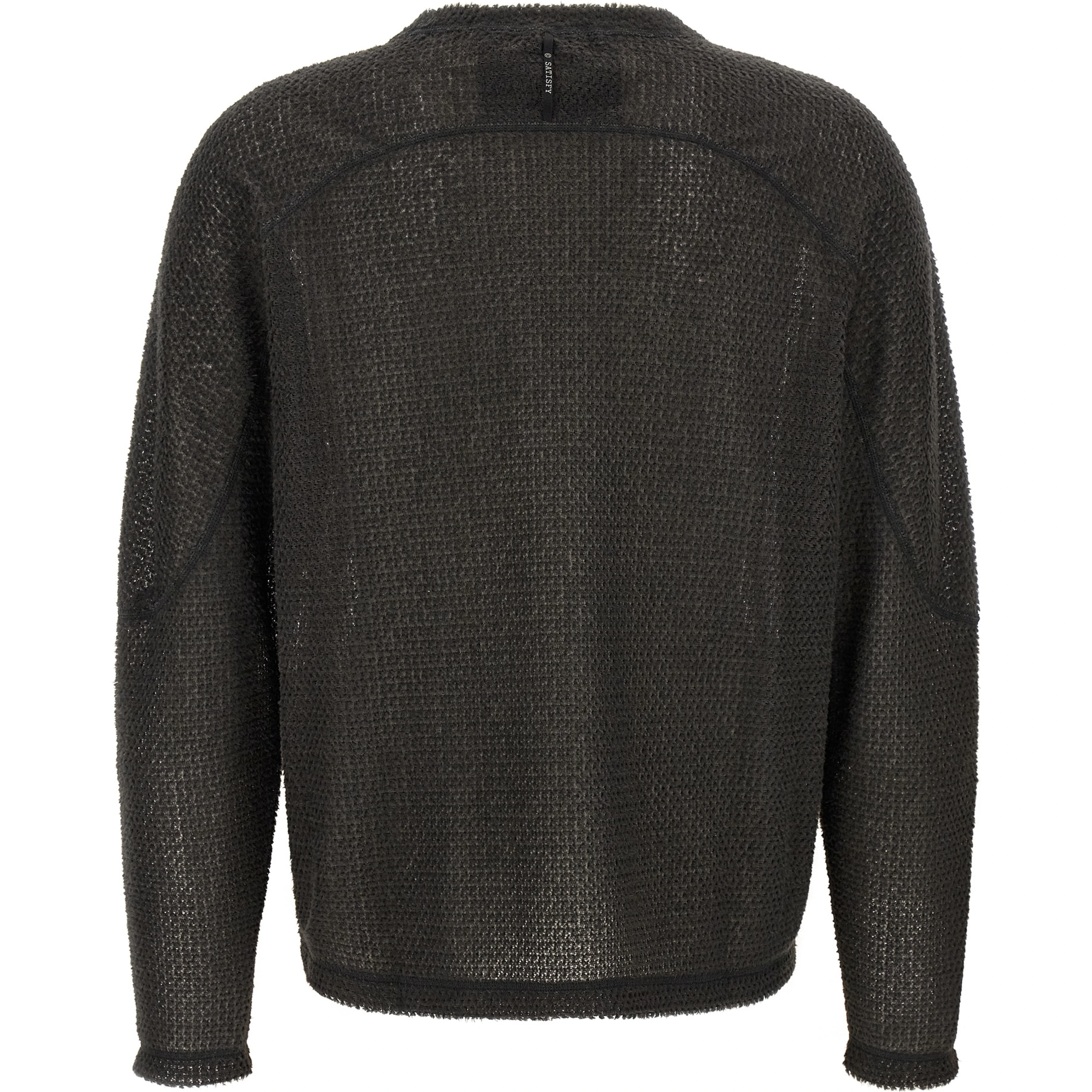 Gray Polyester Cardigan