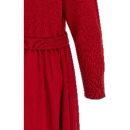 Red Wool Long Dress