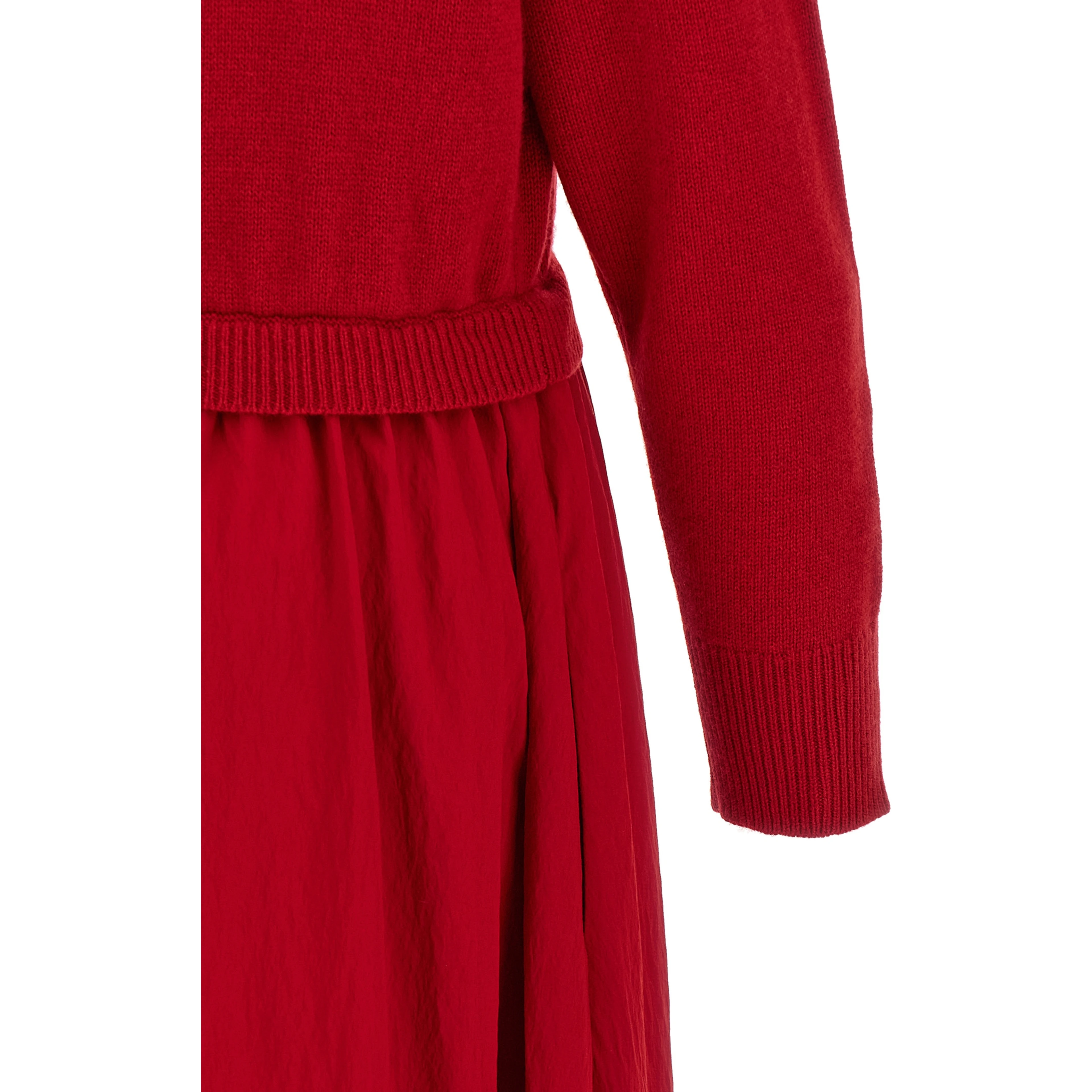 Red Wool Long Dress