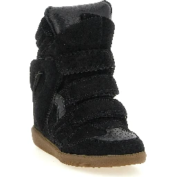 Black Cowhide High Top Sneakers