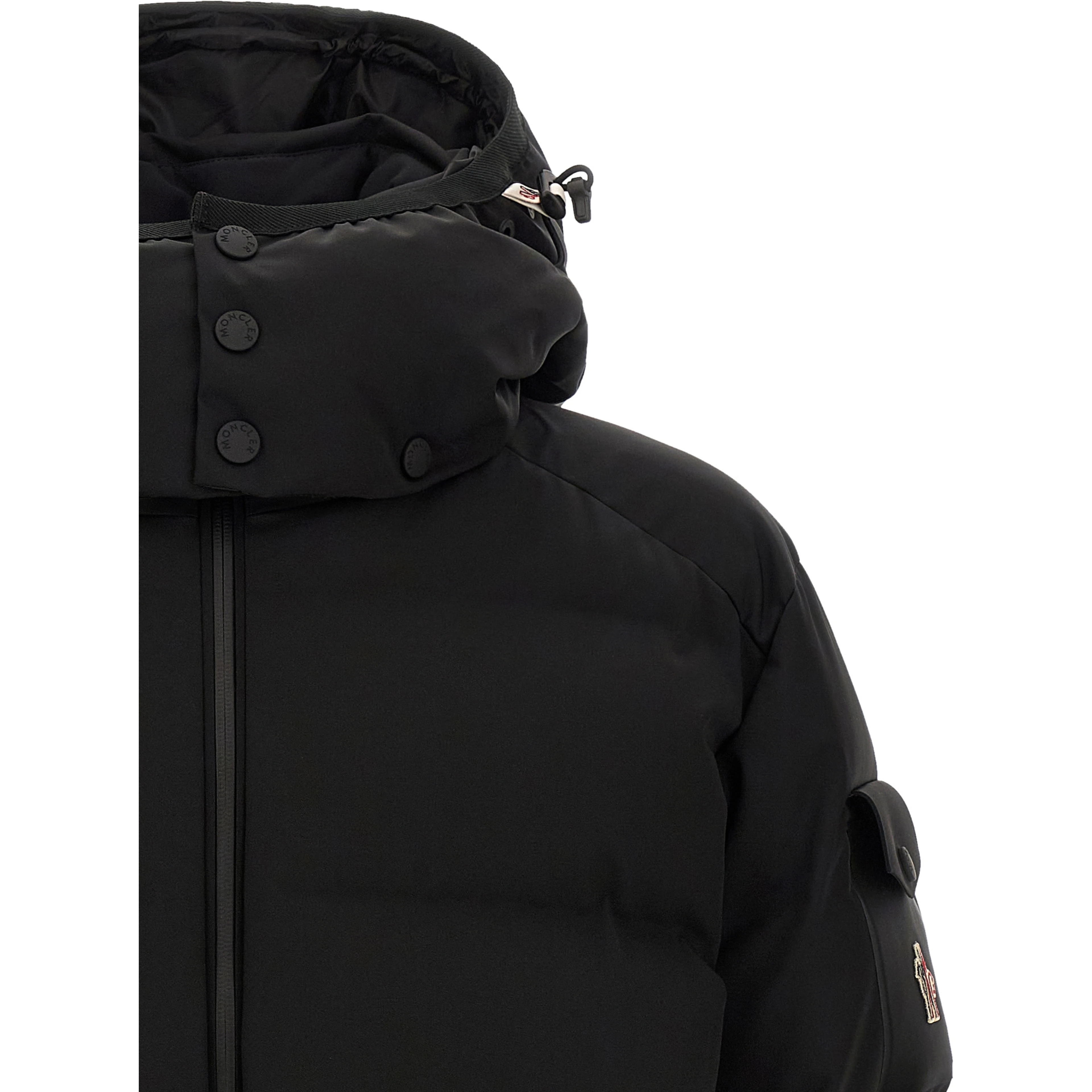 Black Polyamide Full-Length Jacket