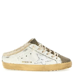 Beige Cowhide Low Top Sneakers