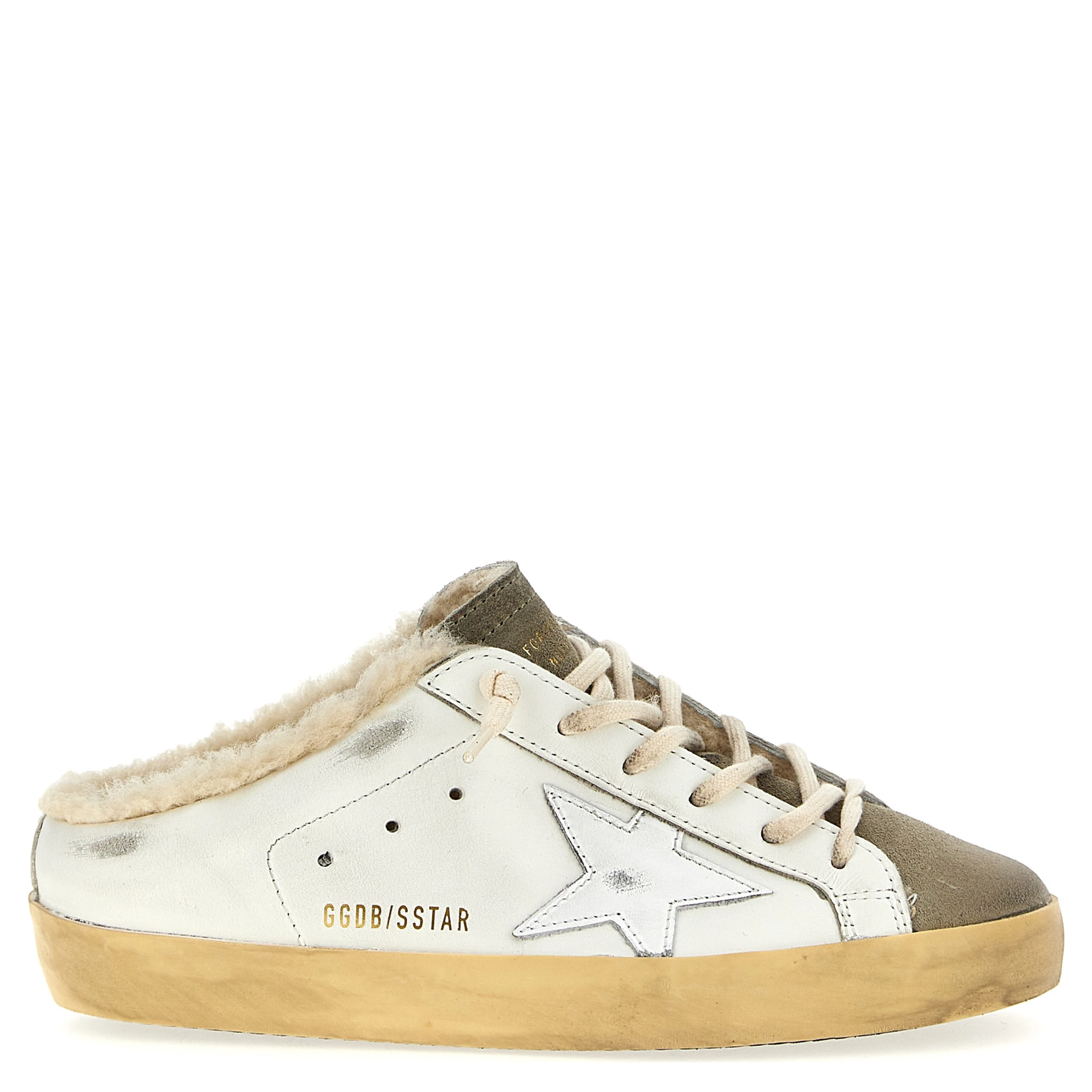 Beige Cowhide Low Top Sneakers