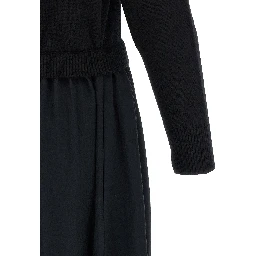 Black Wool Long Dress