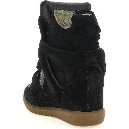 Black Cowhide High Top Sneakers