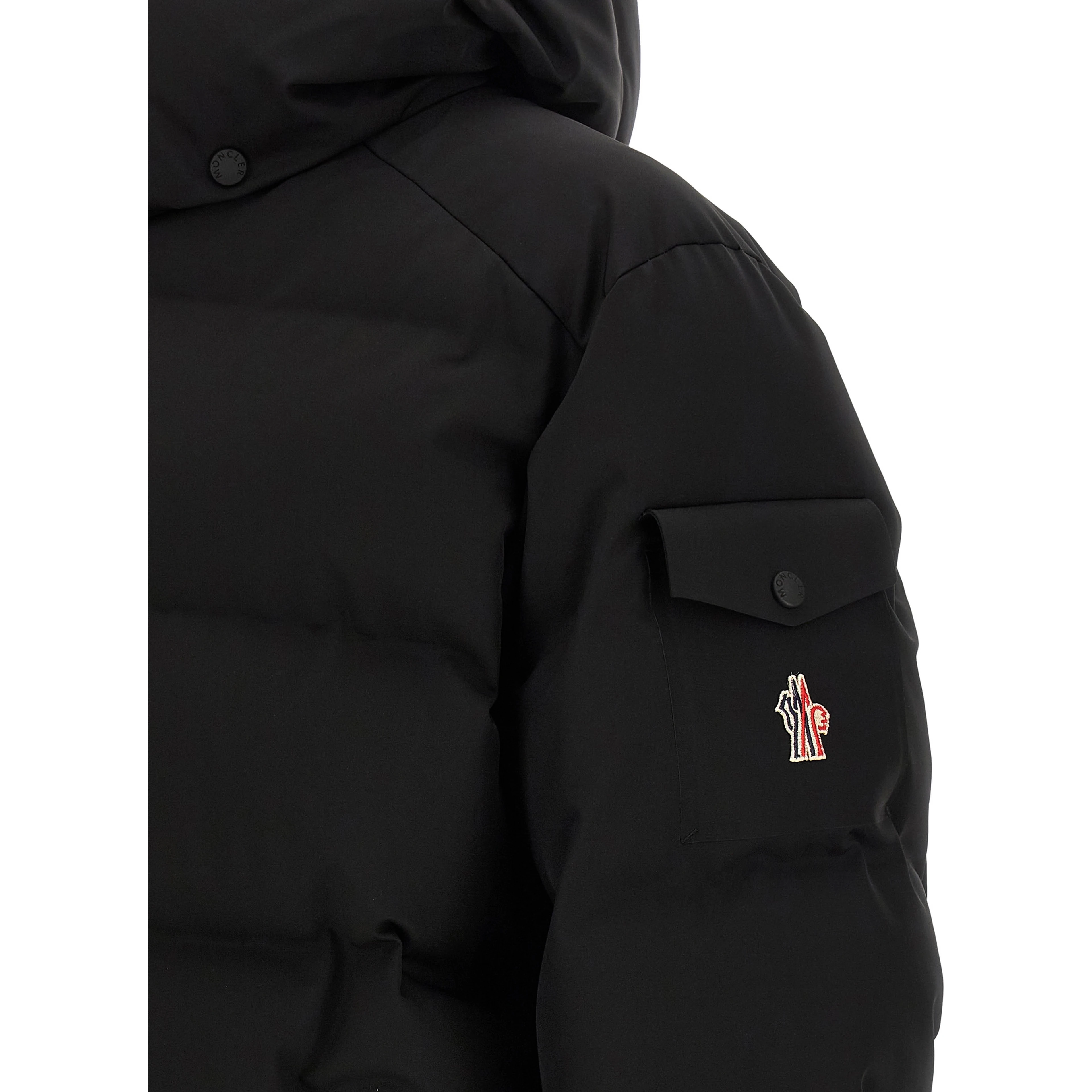 Black Polyamide Full-Length Jacket