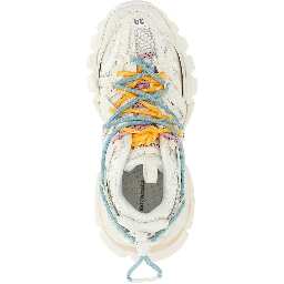 White Polyethylene Athletic Sneakers