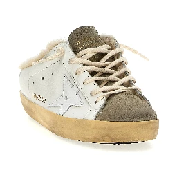 Beige Cowhide Low Top Sneakers