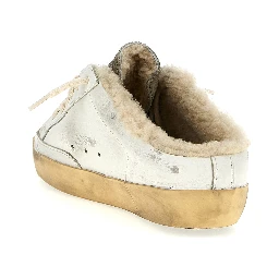 Beige Cowhide Low Top Sneakers