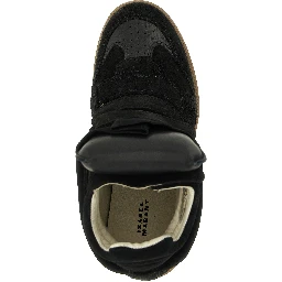 Black Cowhide High Top Sneakers