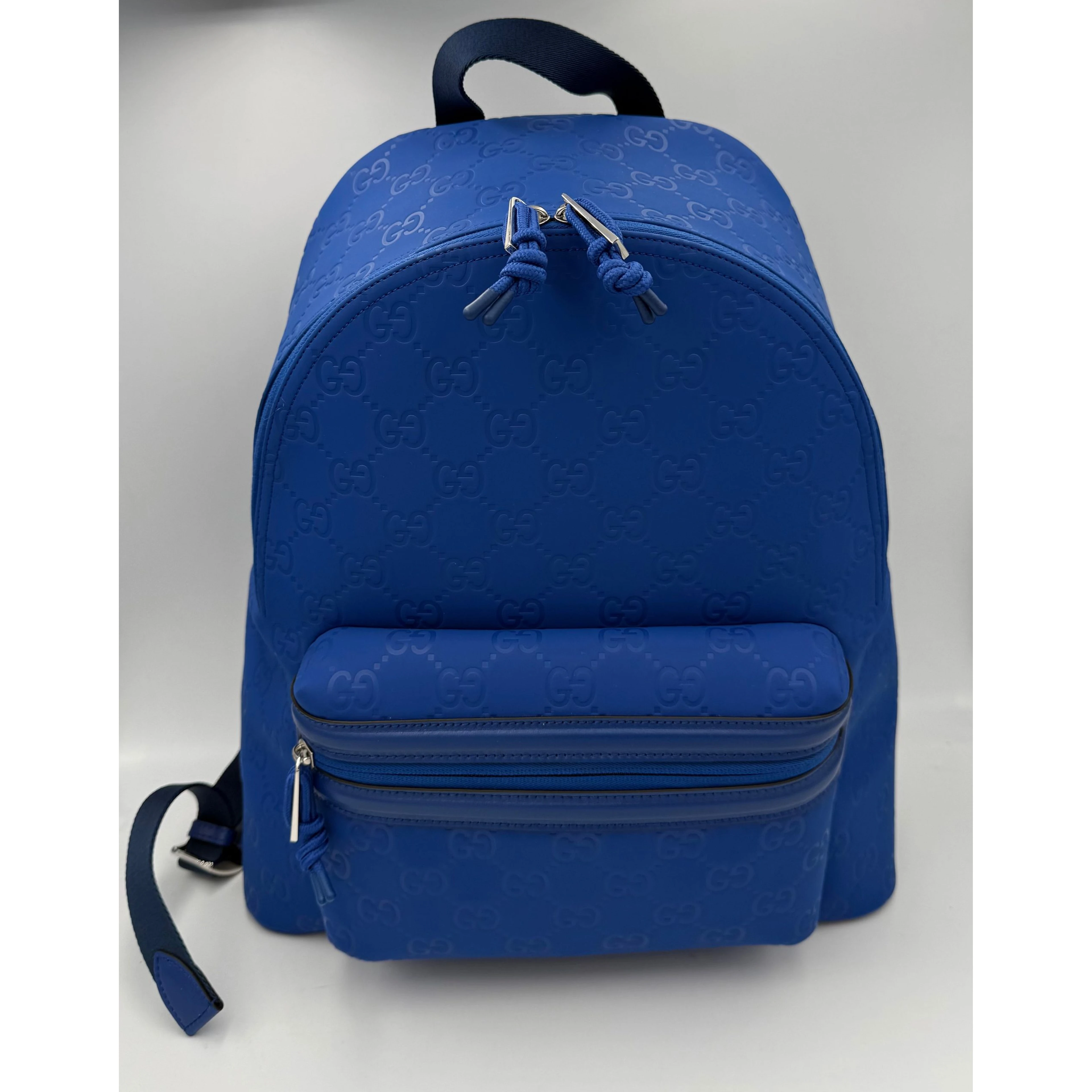 GUCCI GG Leather Blue Backpack