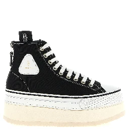 Bicolor Calfskin Platform Sneakers