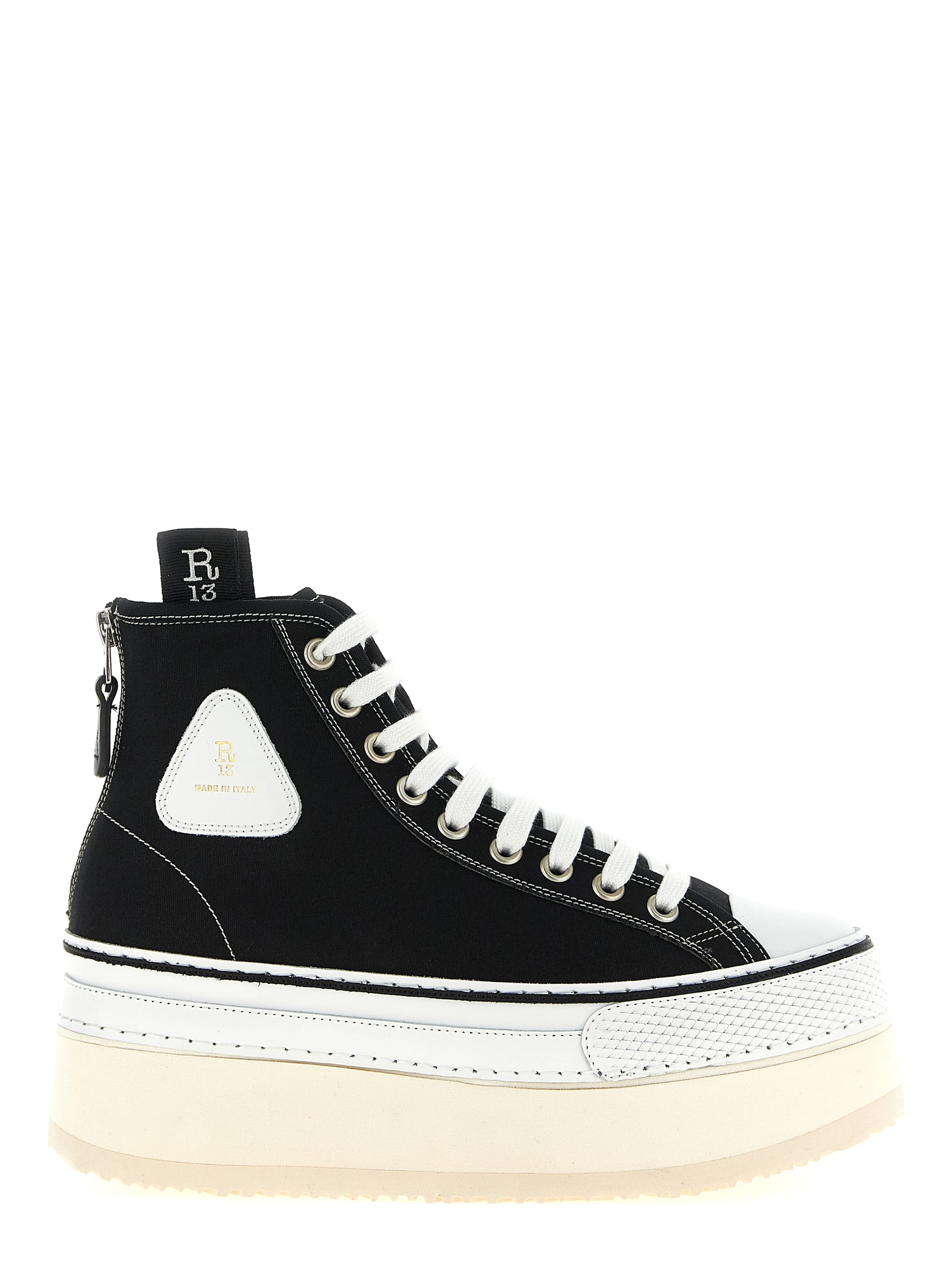 Bicolor Calfskin Platform Sneakers