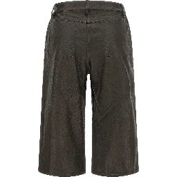 Brown Calfskin Bermuda Shorts