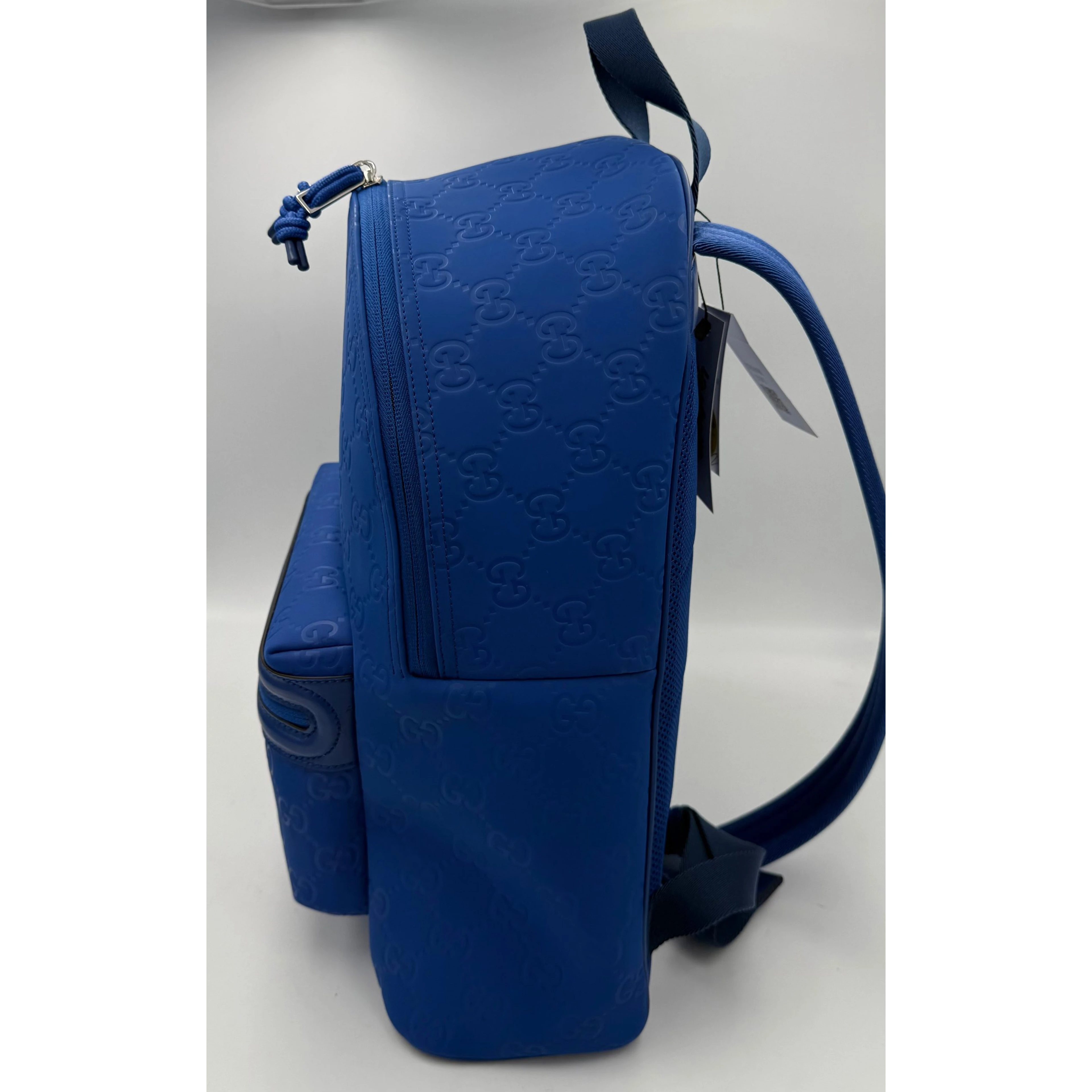 GUCCI GG Leather Blue Backpack