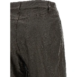 Brown Calfskin Bermuda Shorts