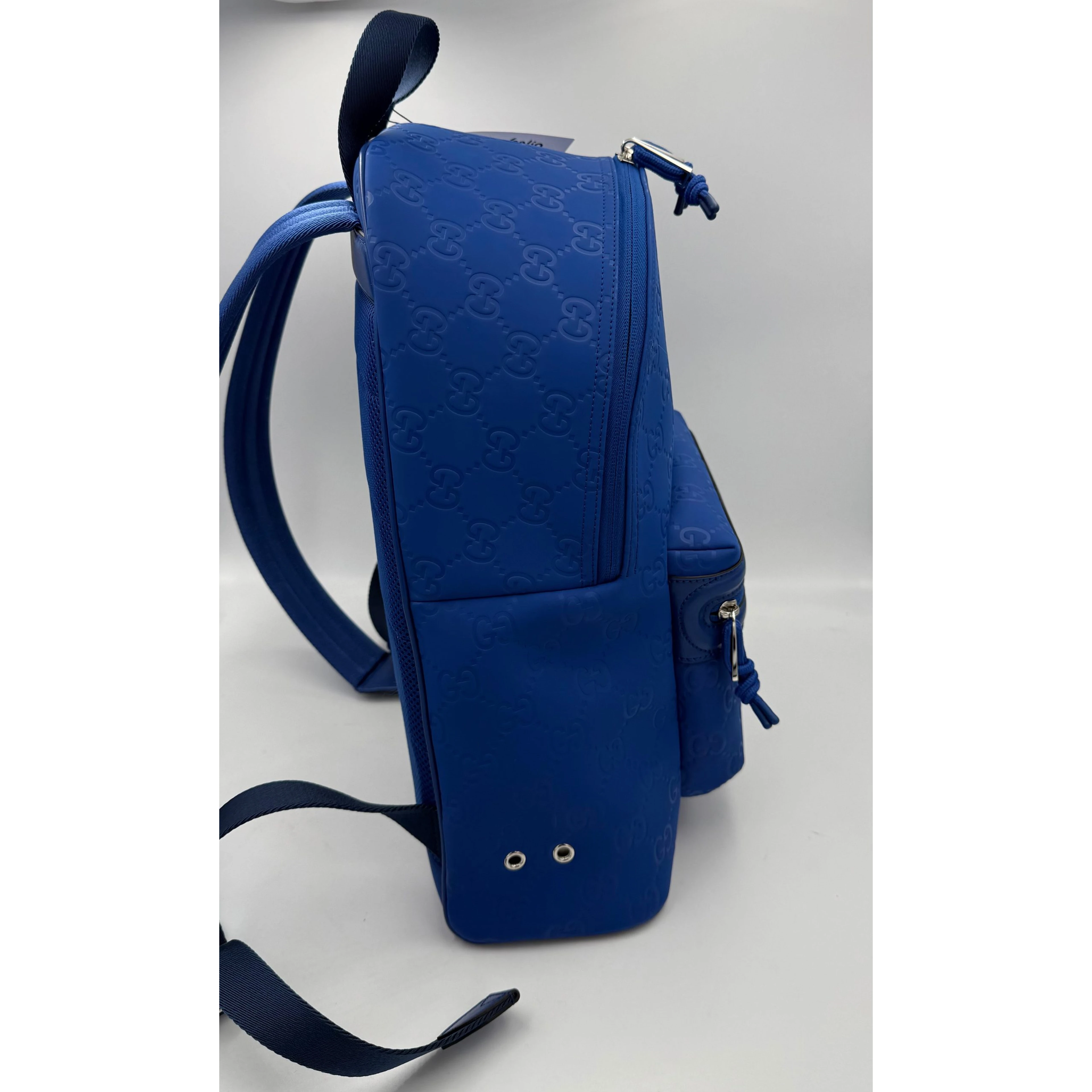 GUCCI GG Leather Blue Backpack