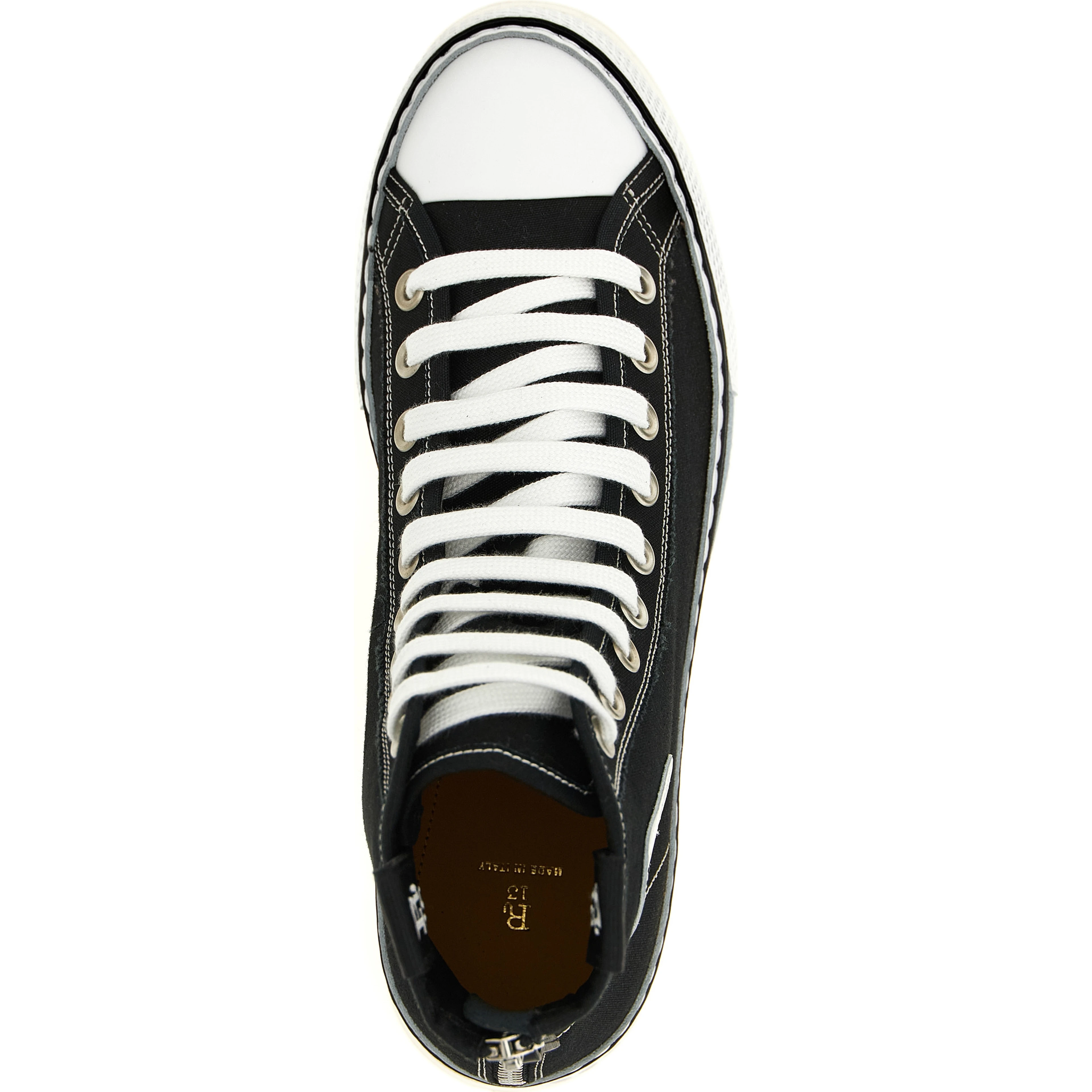 Bicolor Calfskin Platform Sneakers