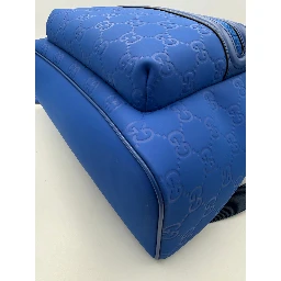 GUCCI GG Leather Blue Backpack