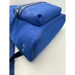 GUCCI GG Leather Blue Backpack