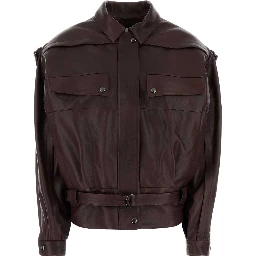 PF26 LEATHER 30 JACKET BURGUNDY