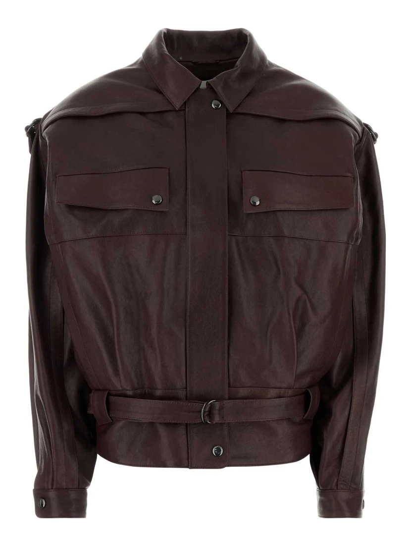 PF26 LEATHER 30 JACKET BURGUNDY