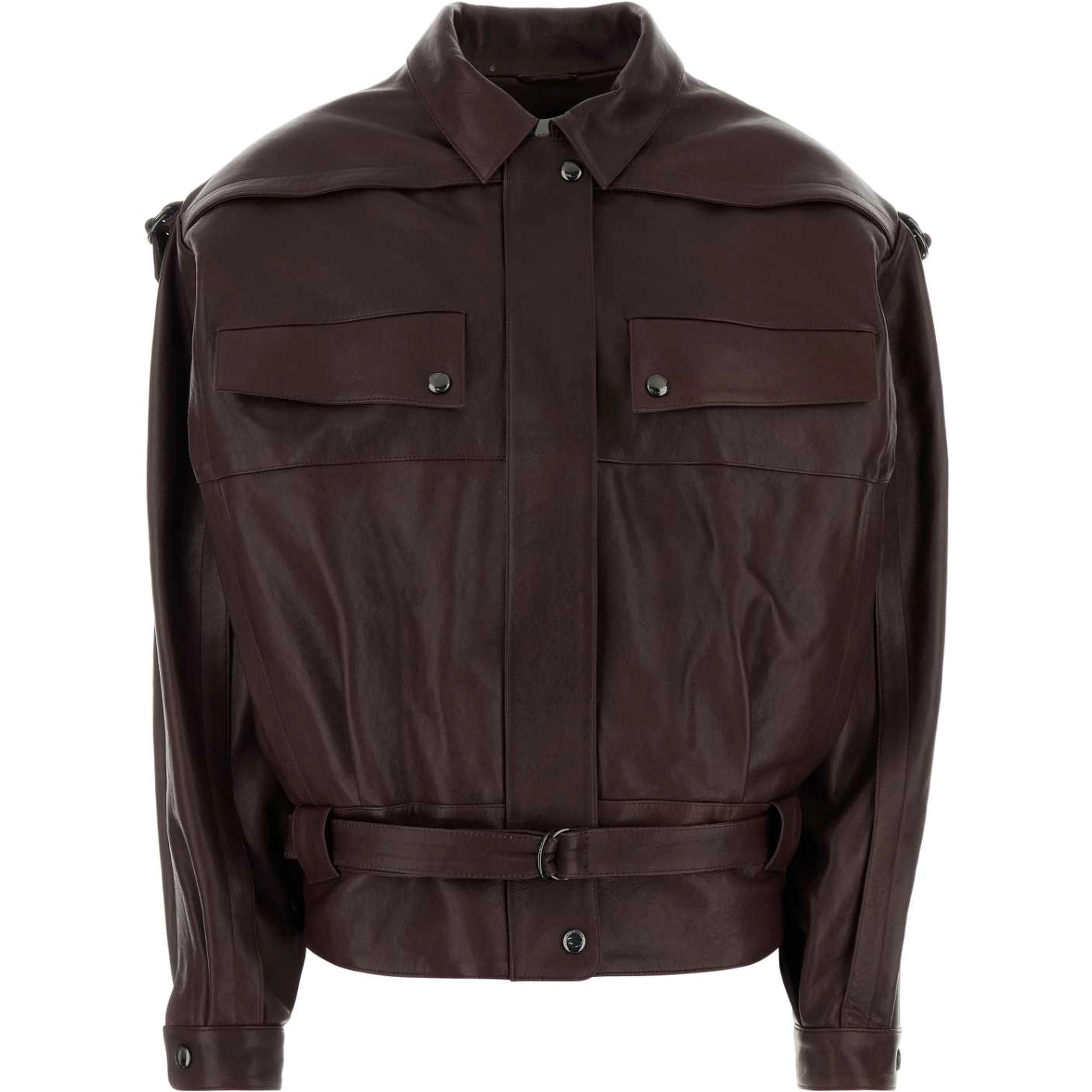 PF26 LEATHER 30 JACKET BURGUNDY