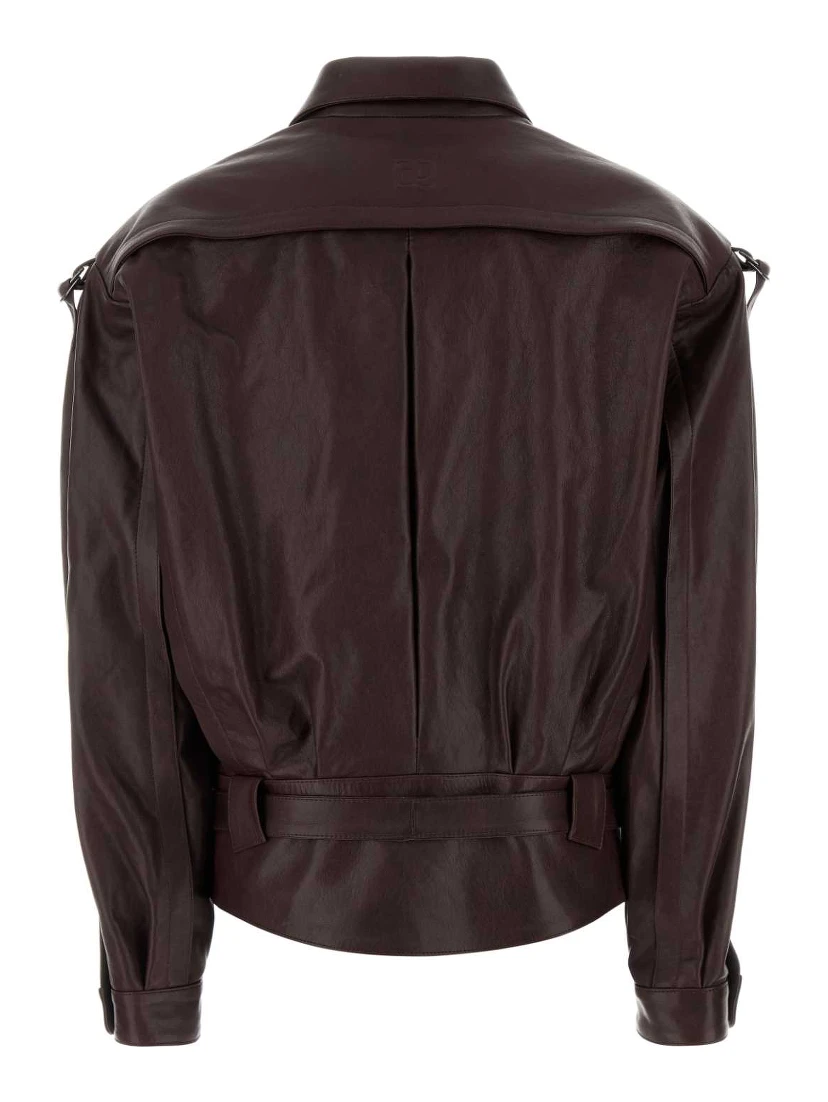 PF26 LEATHER 30 JACKET BURGUNDY