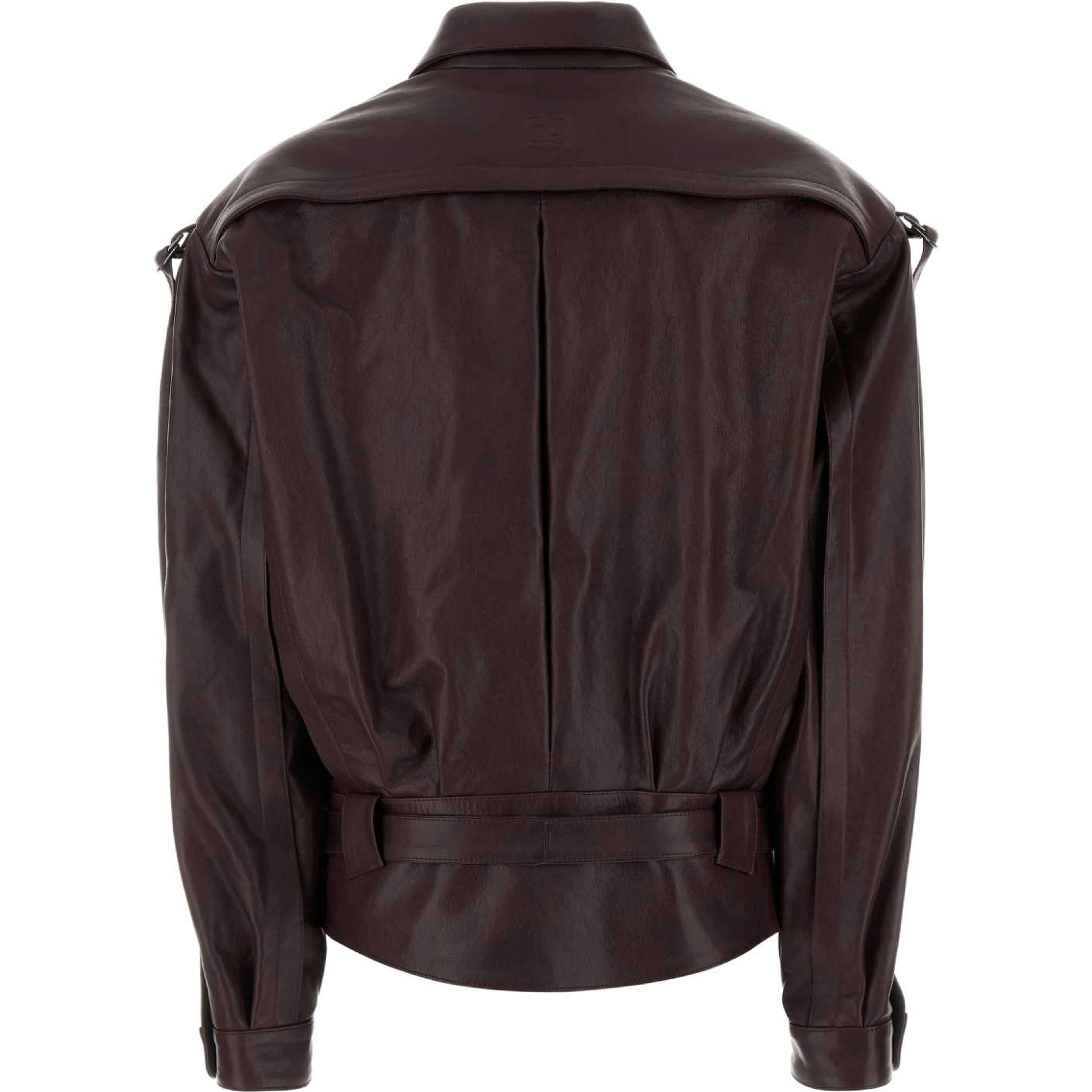 PF26 LEATHER 30 JACKET BURGUNDY