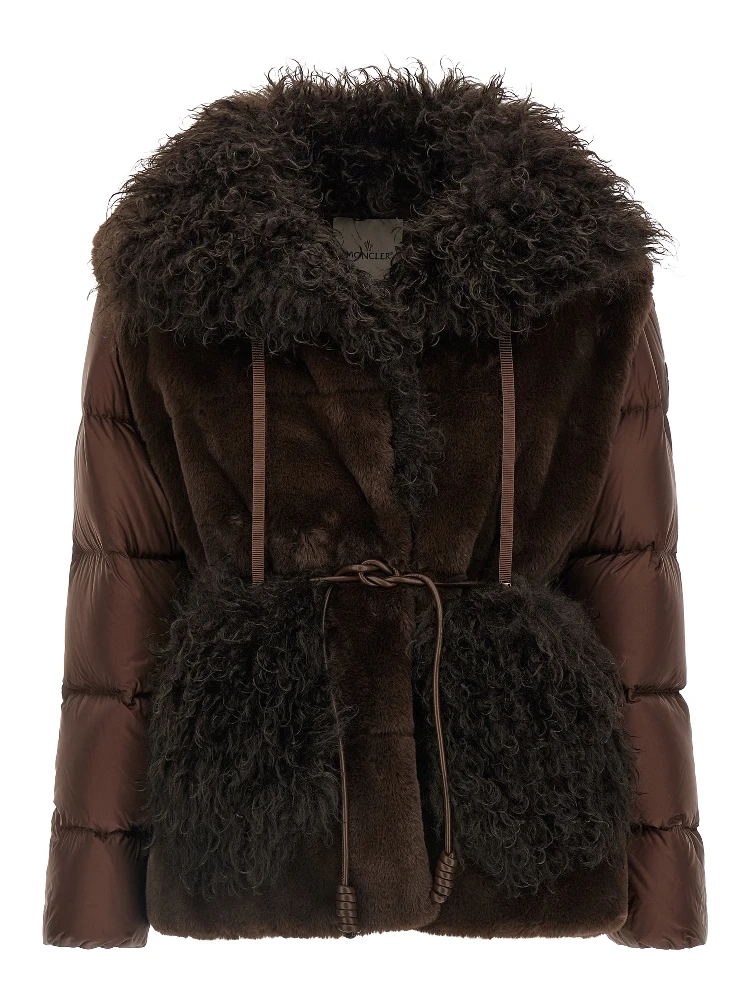 Brown Polyester Shell Jacket