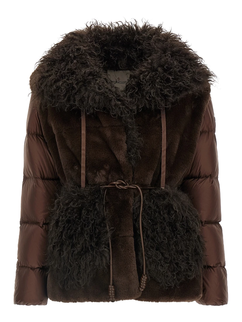Brown Polyester Shell Jacket