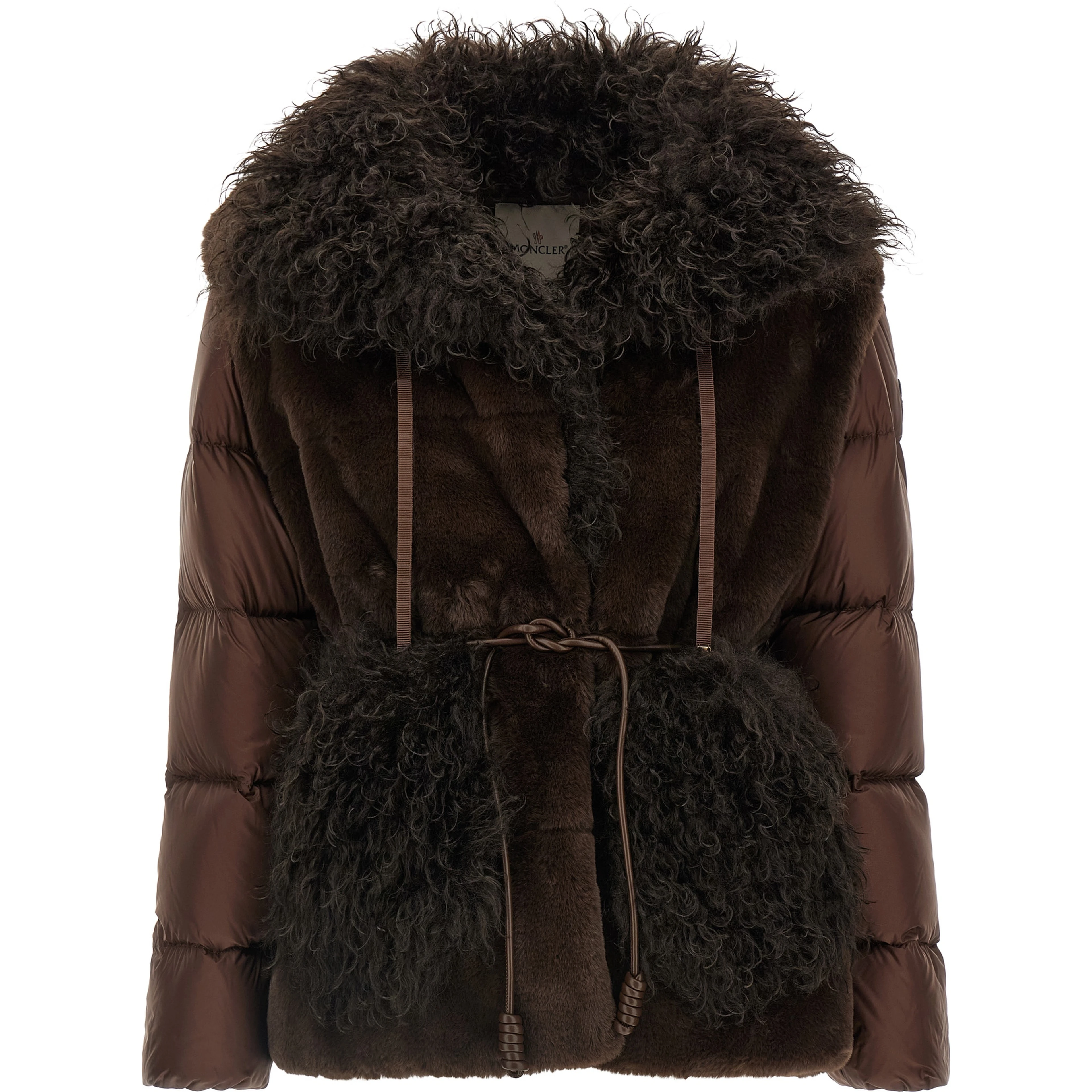 Brown Polyester Shell Jacket