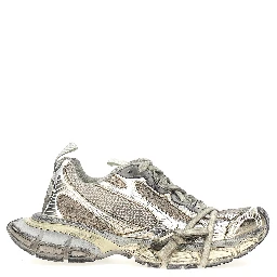 Gray Polyethylene Athletic Sneakers