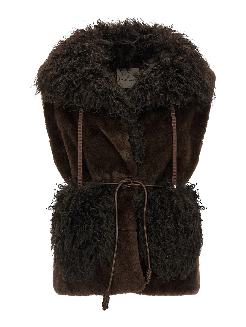Brown Polyester Shell Jacket