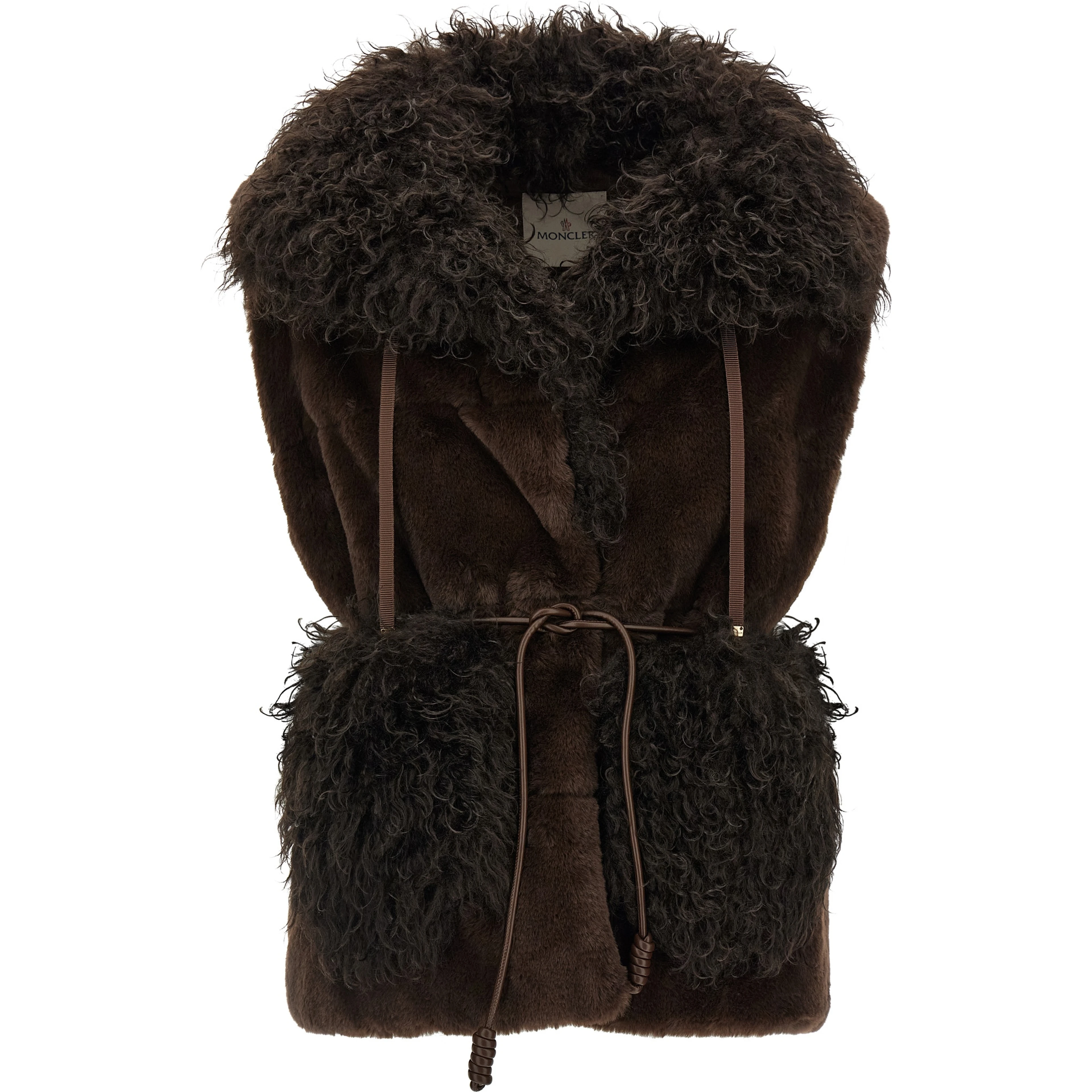 Brown Polyester Shell Jacket