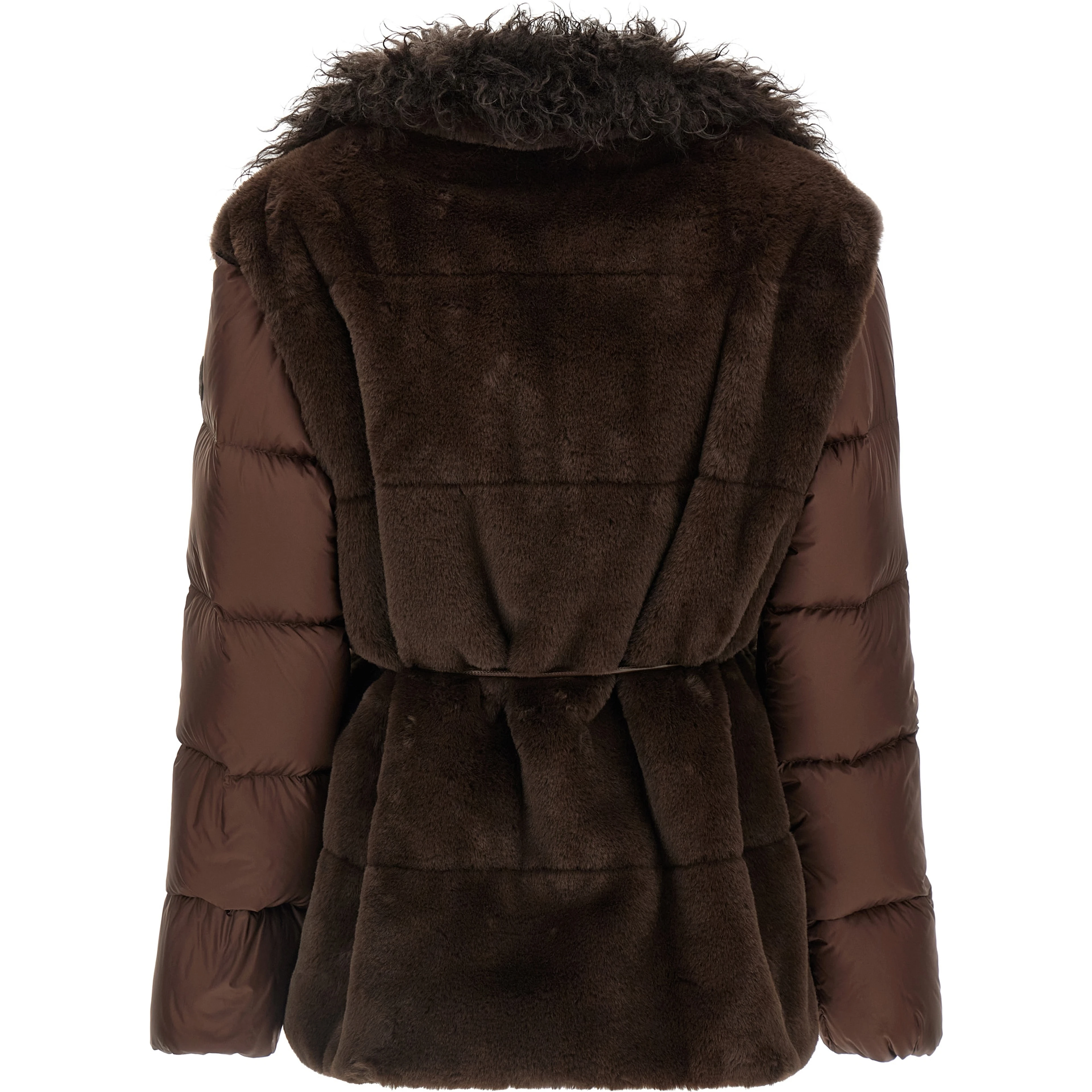 Brown Polyester Shell Jacket