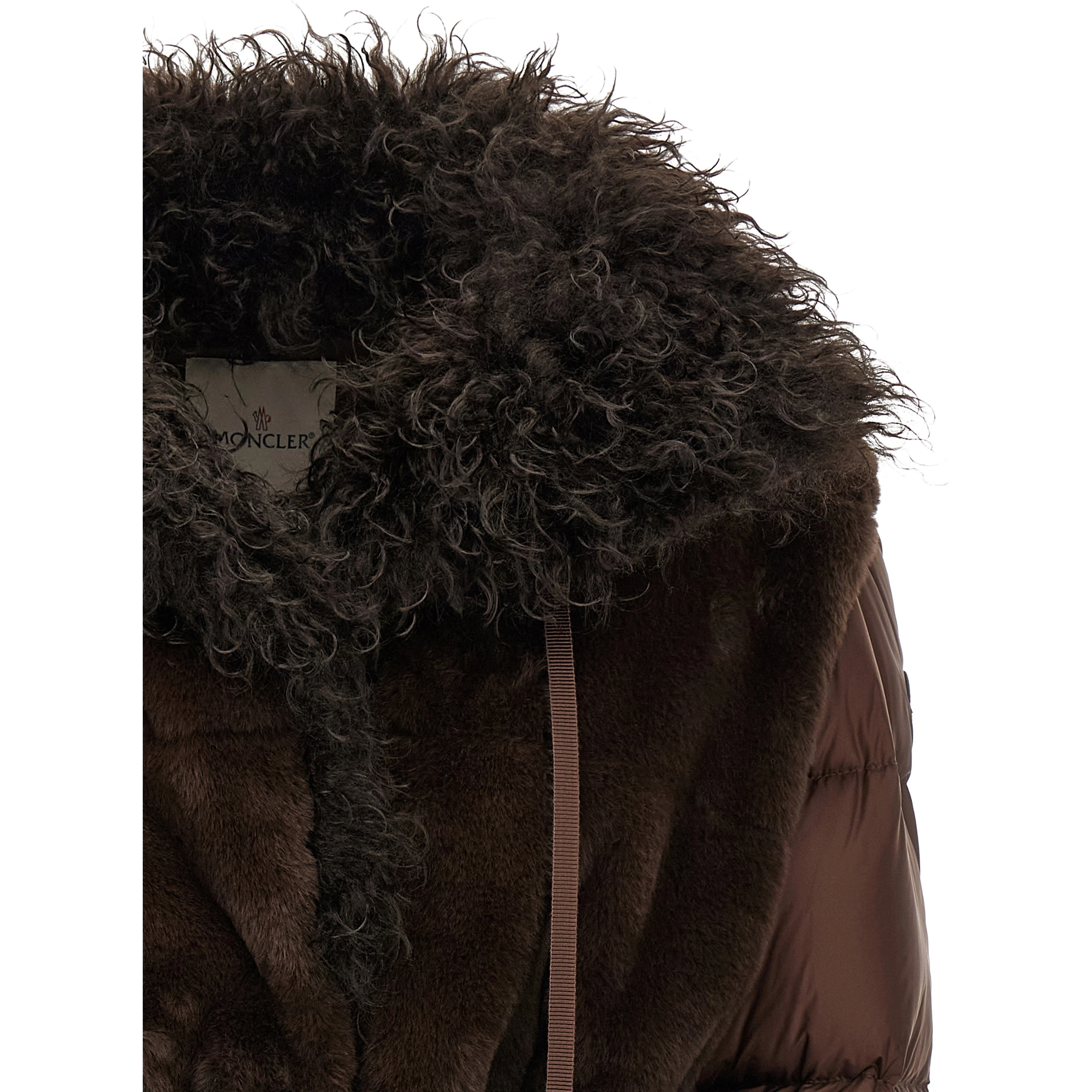 Brown Polyester Shell Jacket