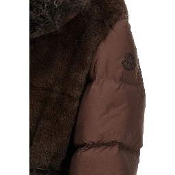 Brown Polyester Shell Jacket