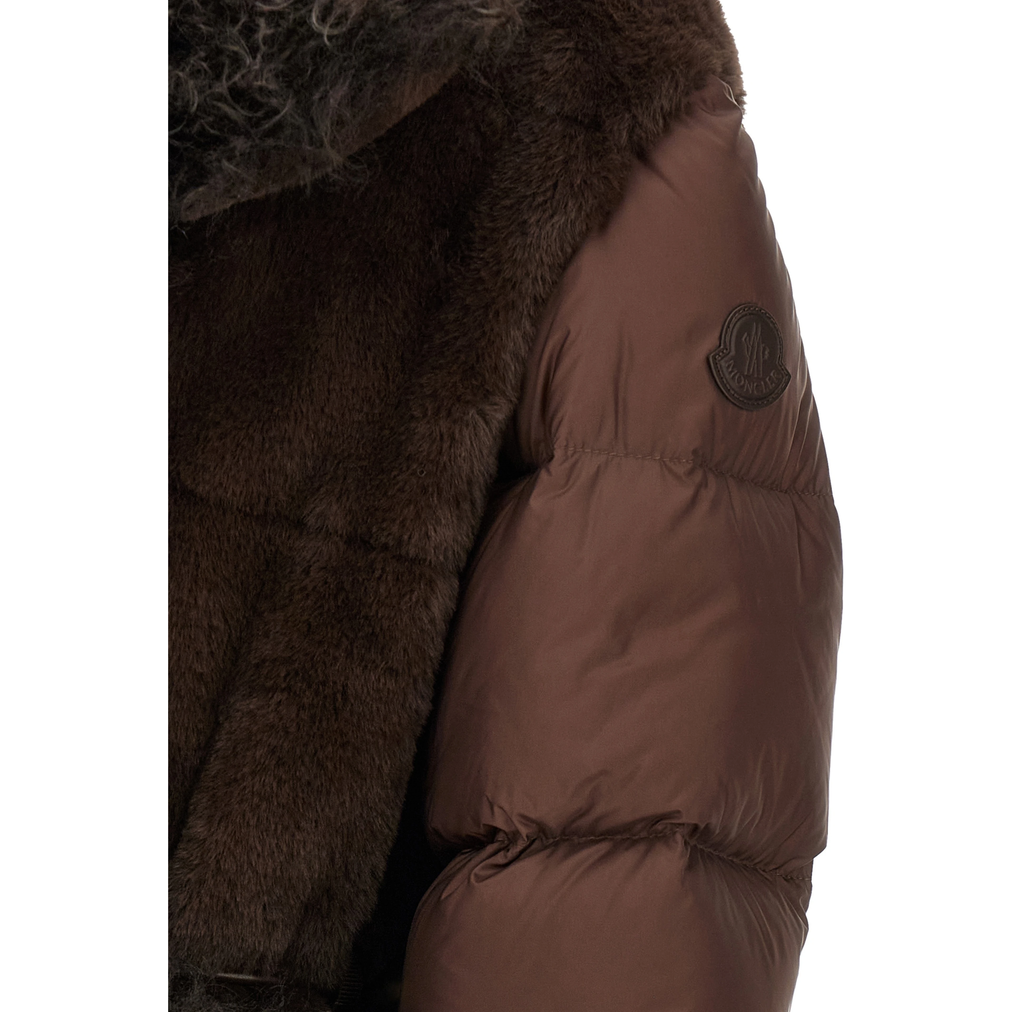 Brown Polyester Shell Jacket