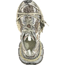 Gray Polyethylene Athletic Sneakers