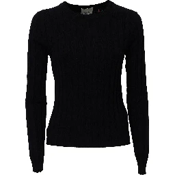 Maglia Girocollo A Costine In Lana