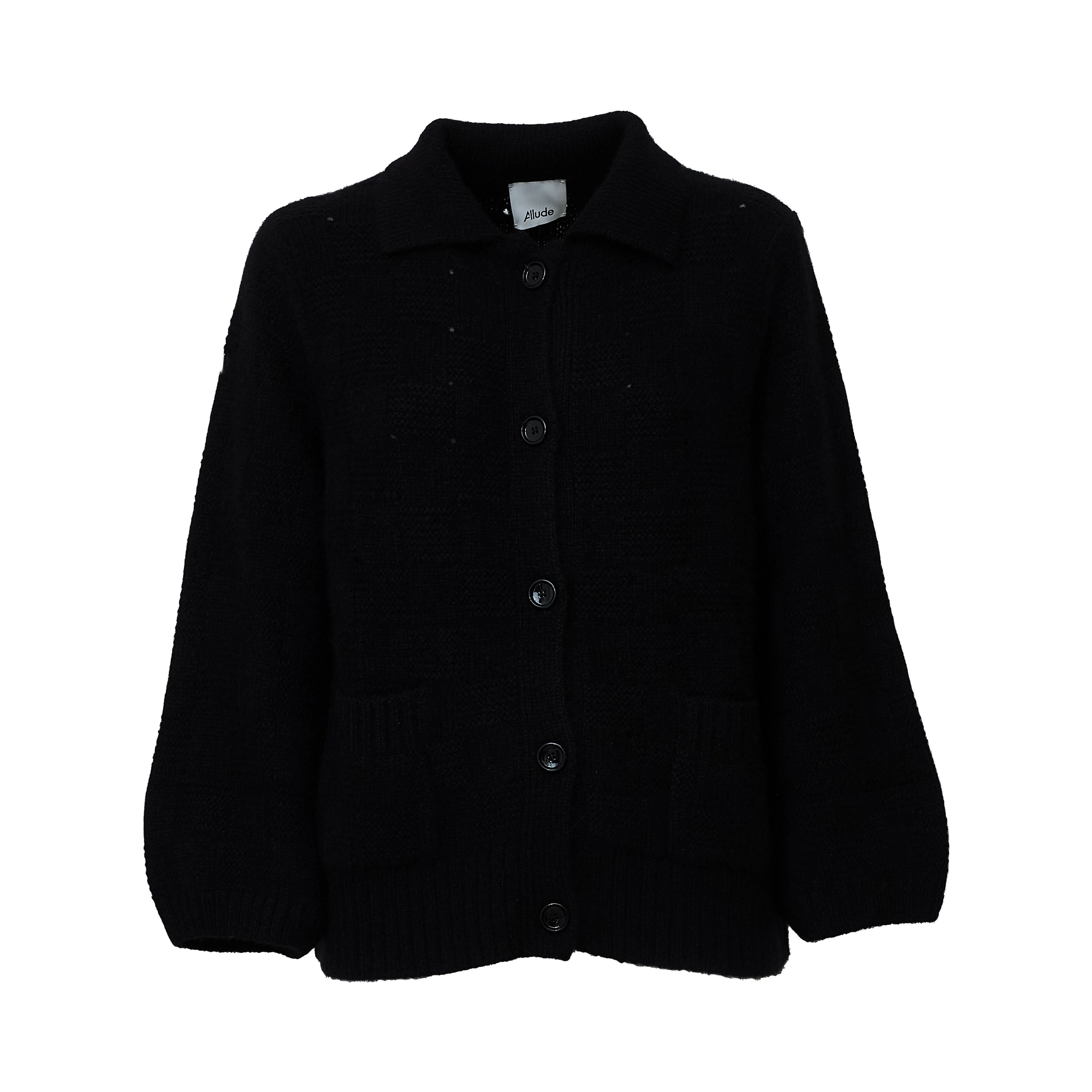 Maglia Cardigan Con Colletto