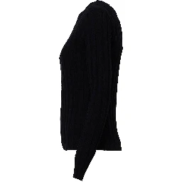 Maglia Girocollo A Costine In Lana