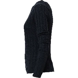 Maglia Girocollo A Costine In Lana