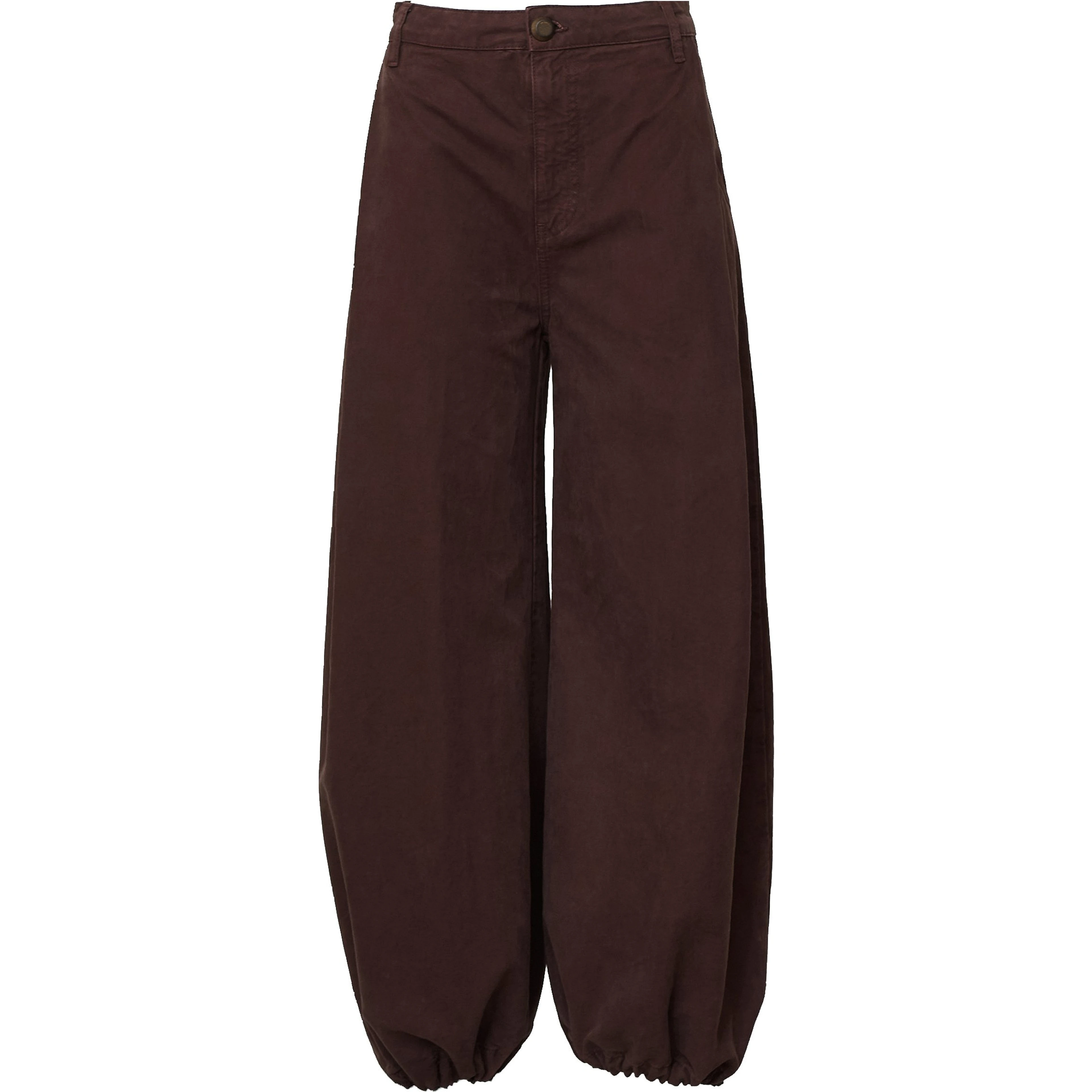 Brown Baloon Twill Pants
