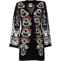 Winter Floral Knit Mini Dress
