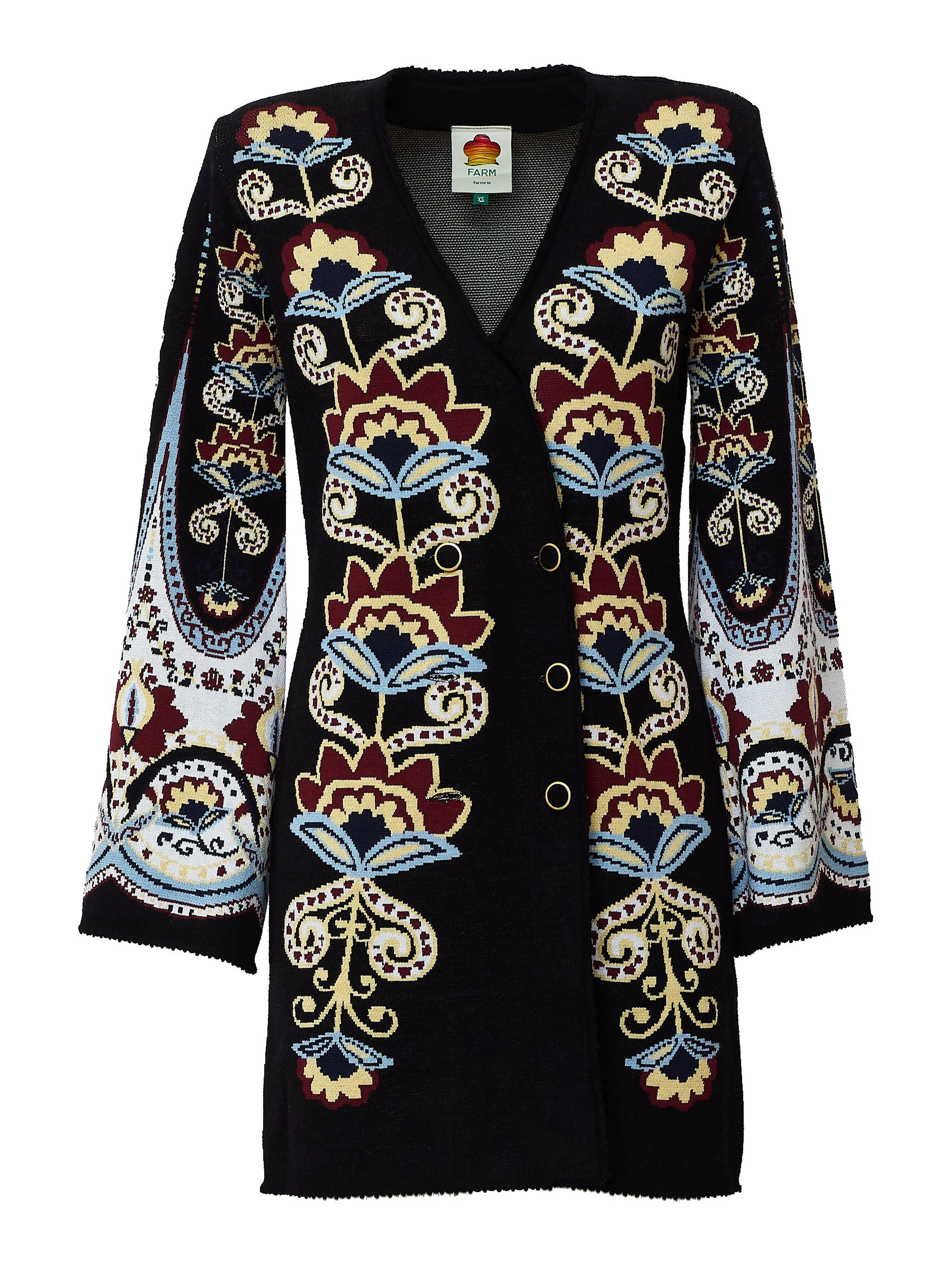 Winter Floral Knit Mini Dress