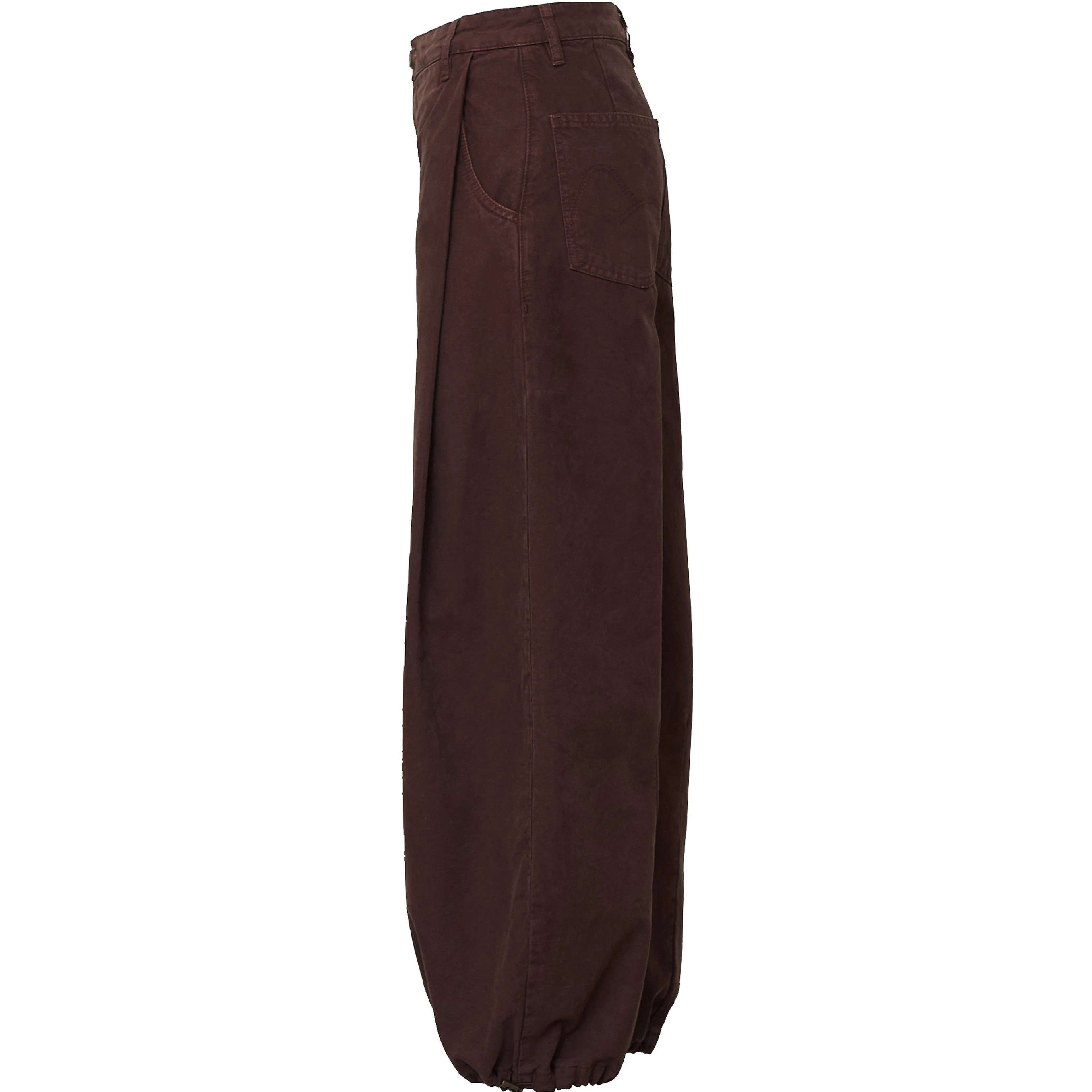 Brown Baloon Twill Pants