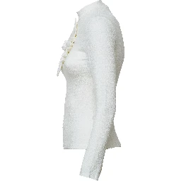Off-White Long Sleeve Flower Top