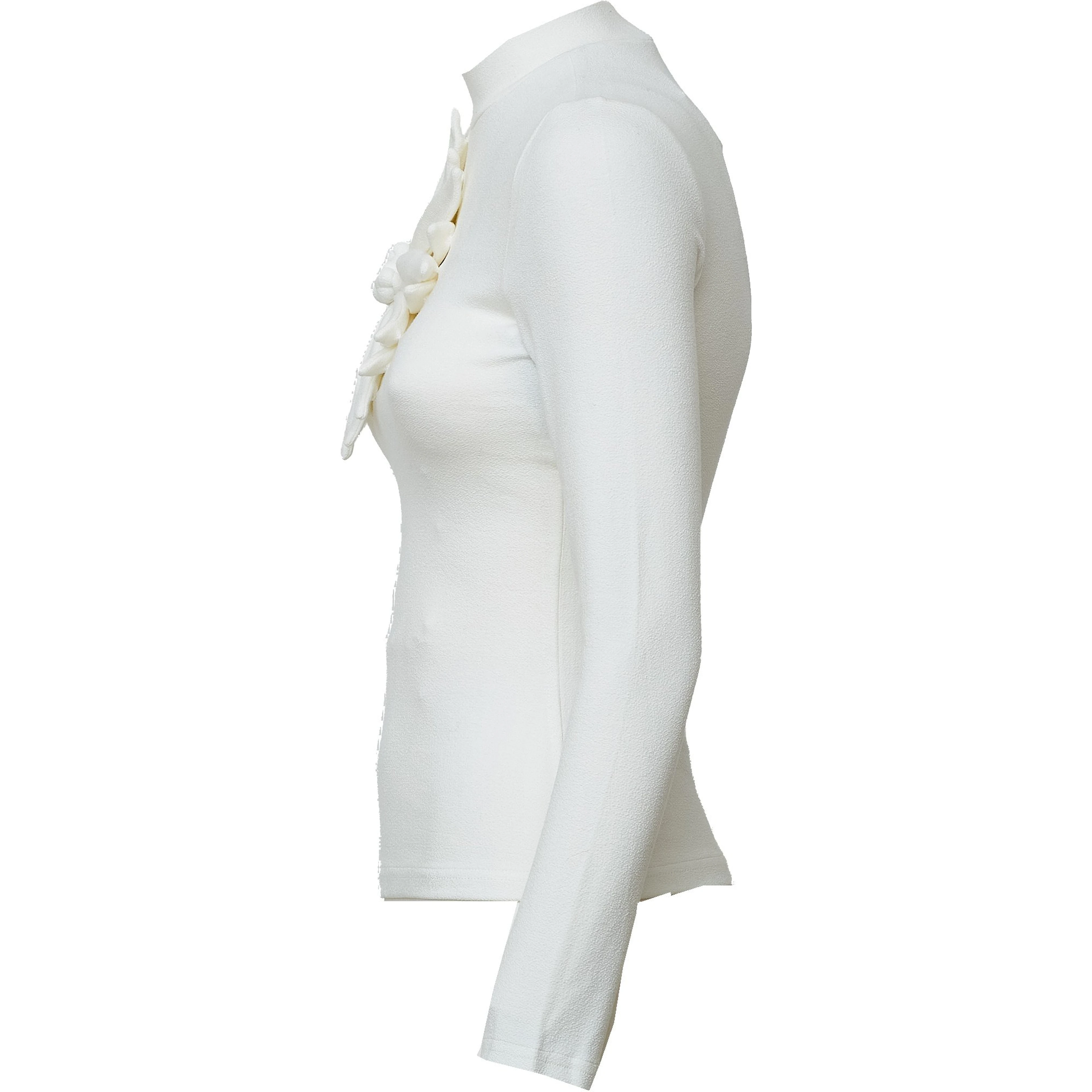 Off-White Long Sleeve Flower Top